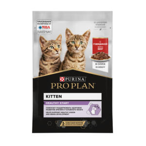 Влажный корм PRO PLAN® HEALTHY START для котят, с говядиной в соусе, 85 г