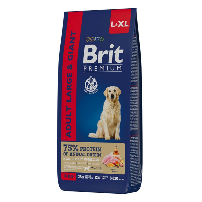 4vh21x5ap7uei5sg8q97p7pg962jg2jm Brit Premium Dog Adult Large and Giant курица сухой корм для крупных и гигантских пород собак