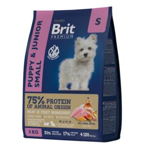 Brit Premium Dog Puppy and Junior Small курица сухой корм для щенков и молодых собак
