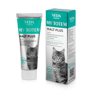 VEDA My Totem Malt Plus для выведения шерсти с пробиотиком для кошек, 75мл
