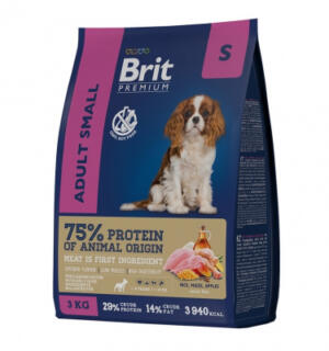 Brit Premium Dog  Adult Small курица сухой корм для взрослых собак мелких пород